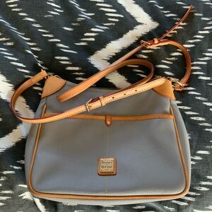 Dooney & Bourke European Gray Pebbled Leather Shoulder Bag